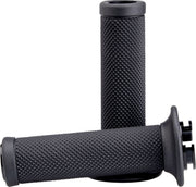 Biltwell Alumicore Grips Black Polished Closed End Flange 6061-T6 Aluminium Thermoplastic Rubber (TPR) Set