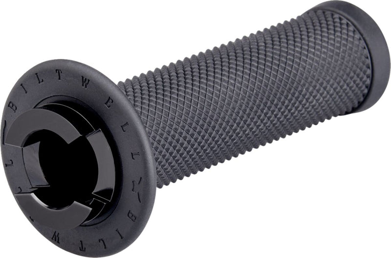 Biltwell Alumicore Grips Black Polished Closed End Flange 6061-T6 Aluminium Thermoplastic Rubber (TPR) Set