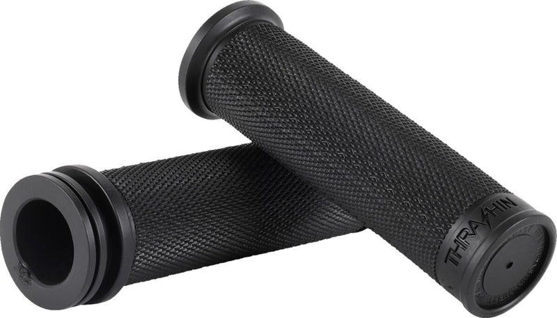 Thrashin Supply Co. Moto Grips in Black For 1 Inch Handlebars