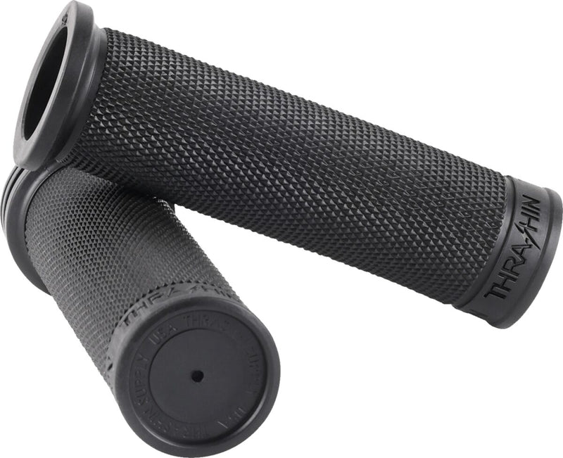 Thrashin Supply Co. Moto Grips in Black For 1 Inch Handlebars