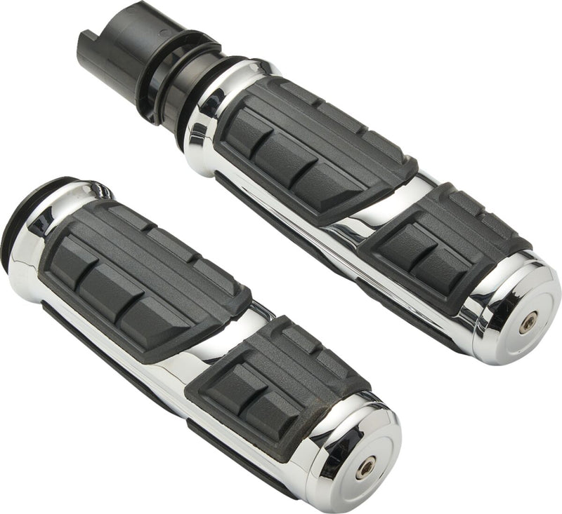 Ciro Chicane™ Grips for 2023-2026 Harley-Davidson Chrome Silver Closed End No Flange Aluminium Rubber Pair