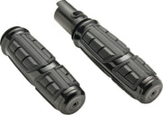 Ciro Chicane™ Grips for 2023-2026 Harley-Davidson Black Gloss Closed End No Flange Aluminium Rubber Pair