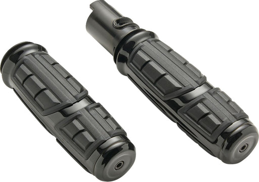Ciro Chicane™ Grips for 2023-2026 Harley-Davidson Black Gloss Closed End No Flange Aluminium Rubber Pair