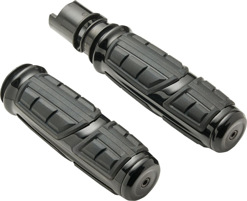 Ciro Chicane™ Grips for 2023-2026 Harley-Davidson Black Gloss Closed End No Flange Aluminium Rubber Pair