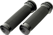 LA Choppers County Line Grips for 2007-2024 Harley-Davidson Anodised Black Closed End Throttle-By-Wire Billet Aluminium Pair