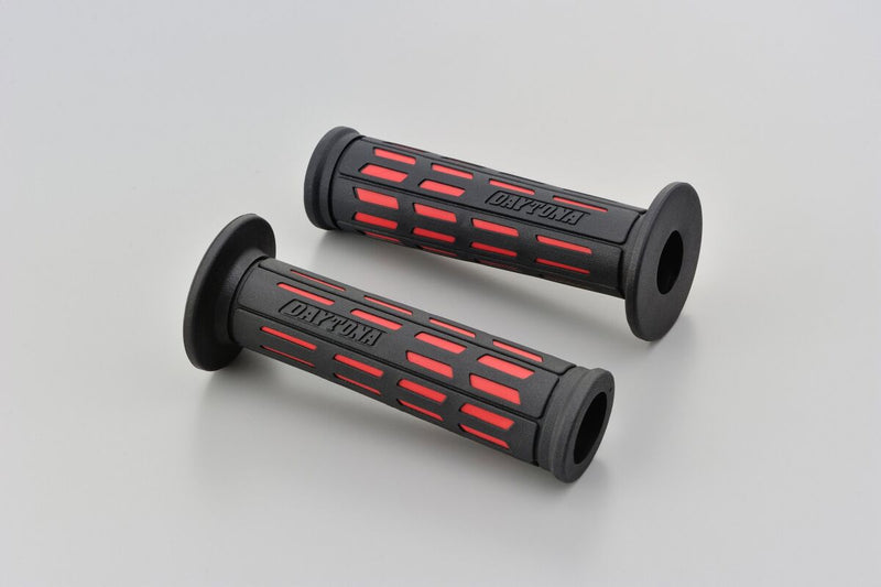 Daytona Grippy Grip "GGD-Tapered-SP Grips Black Pair Black| Red