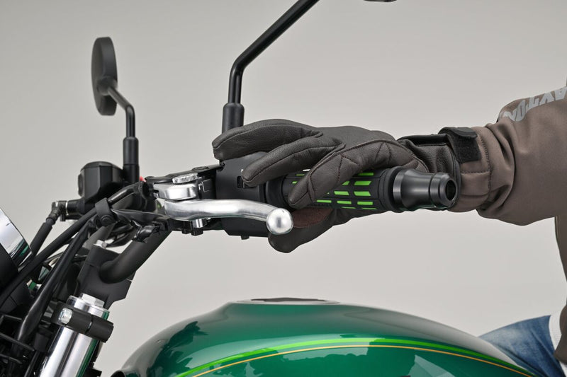 Daytona Grippy Grip "GGD-Ground Grips Black Green Tapered Pair