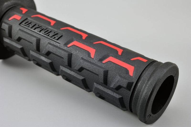 Daytona Grippy Grip "GGD-Ground Grips Black Red Tapered Pair