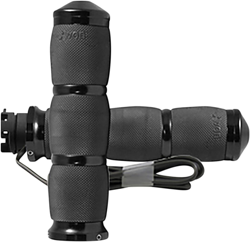 Avon Heated Aircushion Black Anodised Grips For Indian 2015-2022 Scout Models