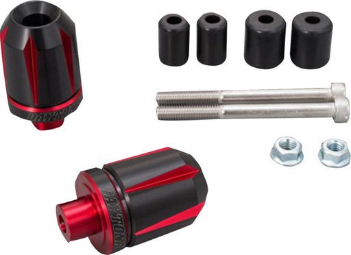 Daytona "Scratch" Handlebar End Black Red Pair