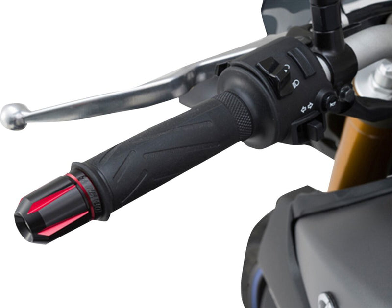 Daytona "Scratch" Handlebar End Black Red Pair