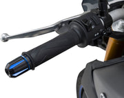 Daytona "Scratch" Handlebar End Black Blue Pair