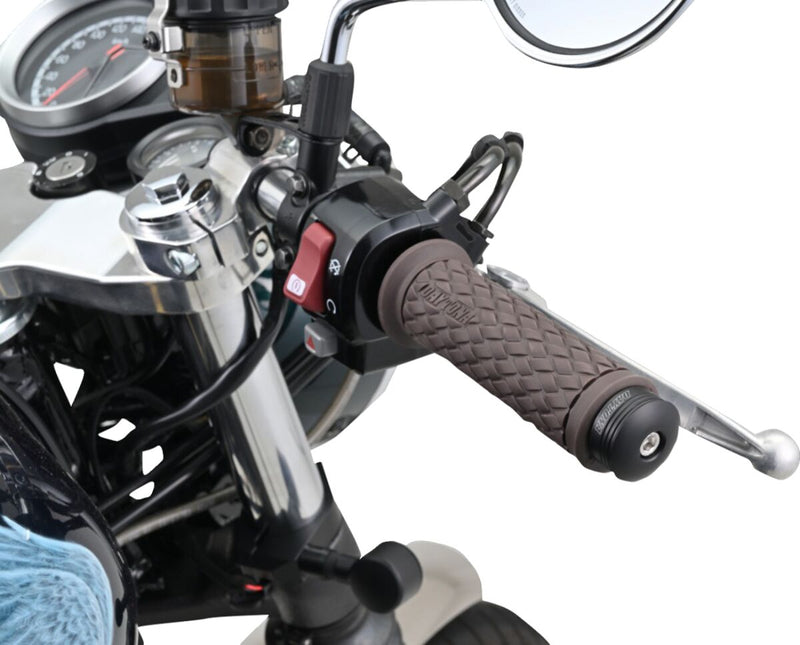 Daytona "RING" Handlebar Ends CNC Black Aluminium Pair
