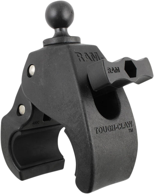RAM Mounts Tough-Claw™ with 1" Diameter Rubber Ball Base Black Powder-Coated Mounting Glass Filled Nylon