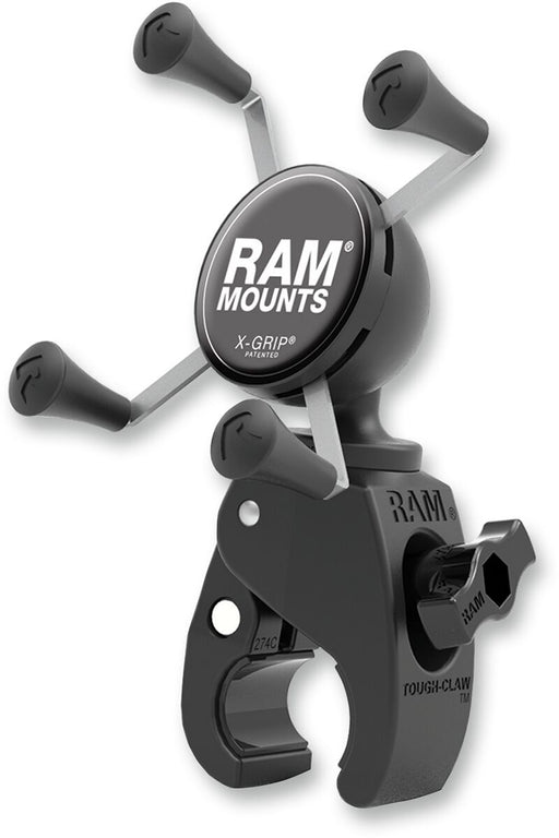 RAM Mounts Tough-Claw™ Mount with Universal X-Grip® Cradle Black Flat Phone Aluminium Composite