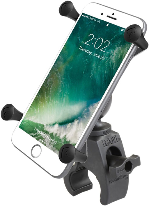 RAM Mounts Tough-Claw™ Mount with Universal X-Grip® Cradle Black Flat Large Phone Aluminium Composite