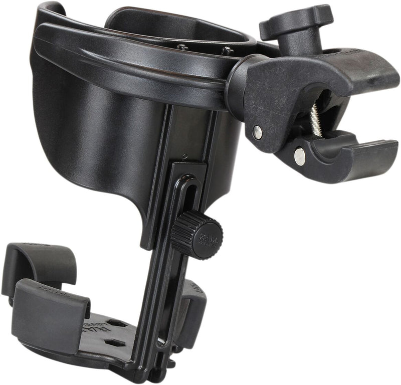 RAM Mounts Level Cup™ XL with Small Tough-Claw™ Holder Black Flat Universal Drink PVC Each