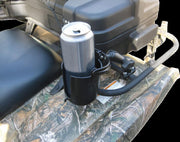RAM Mounts Handlebar Rail Mount with U-Bolt Base, Level Cup™ Drink Holder and Koozie Black Flat Universal PVC Each