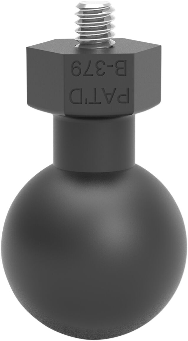 RAM Mounts Tough-Ball™ with M6-1 x 6 mm Threaded Stud Black Flat Universal Accessory Composite Rubber