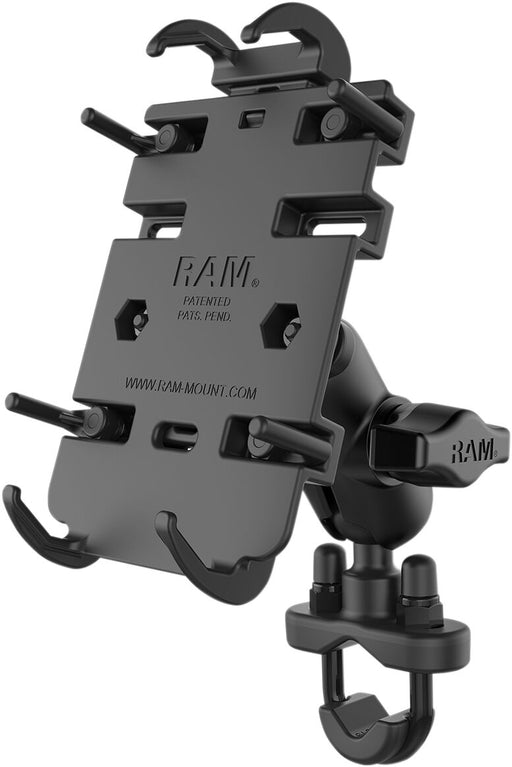 RAM Mounts Quick Grip™ Phone Mount with U-Bolt Base Quick-Grip™ Cradle Black Flat Universal Composite