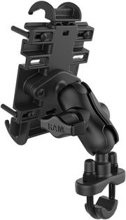 RAM Mounts Quick Grip™ Phone Mount with U-Bolt Base Quick-Grip™ Cradle Black Flat Universal Composite Each