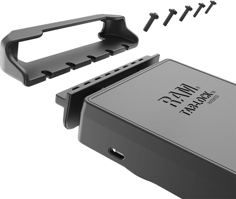 RAM Mounts Tab-Lock™ Spring Loaded Holder Cradle Black Flat Universal Tablet Composite Each