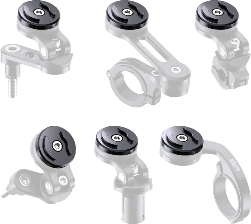 SP Connect Replacement SPC+ Mounting Head Adapter Black Flat Universal Phone Aluminium #52794