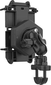 RAM Mounts Quick Grip™ Phone Mount with U-Bolt Base Quick-Grip™ Vibe Safe™ Cradle Black Flat Anti-Vibration Universal Composite Each