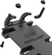 RAM Mounts Quick Grip™ Phone Mount with U-Bolt Base Quick-Grip™ Vibe Safe™ Cradle Black Flat Anti-Vibration Universal Composite Each