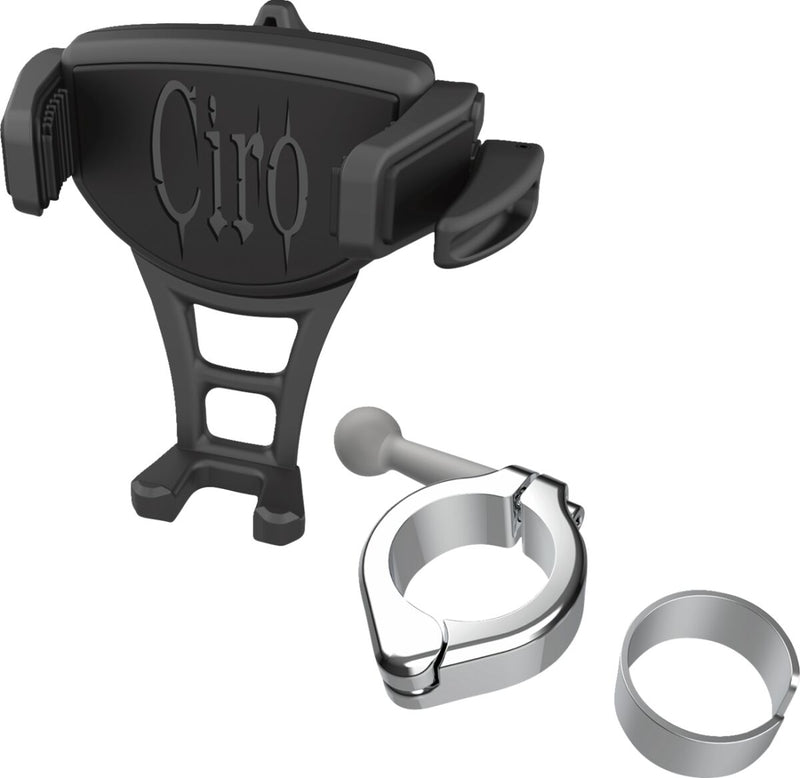Ciro Constrictor Phone Holder Constrictor™ Black Chrome Universal Aluminium Plastic Kit Black| Chrome| Flat
