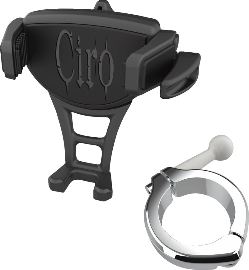 Ciro Constrictor Phone Holder Constrictor™ Black Chrome Universal Aluminium Plastic Kit Black| Chrome| Flat