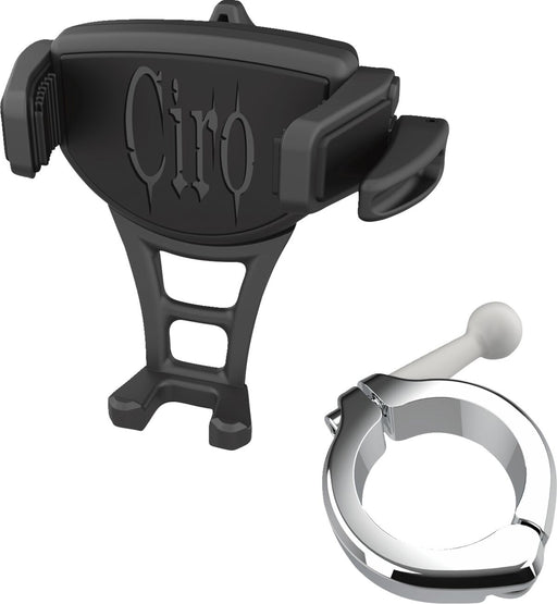 Ciro Constrictor Phone Holder Constrictor™ Black Chrome Universal Aluminium Plastic Kit Black| Chrome| Flat