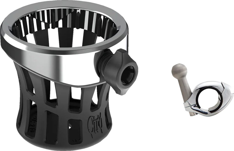 Ciro Gen 2 Drink Holder Chrome Silver Universal Aluminium Plastic Kit