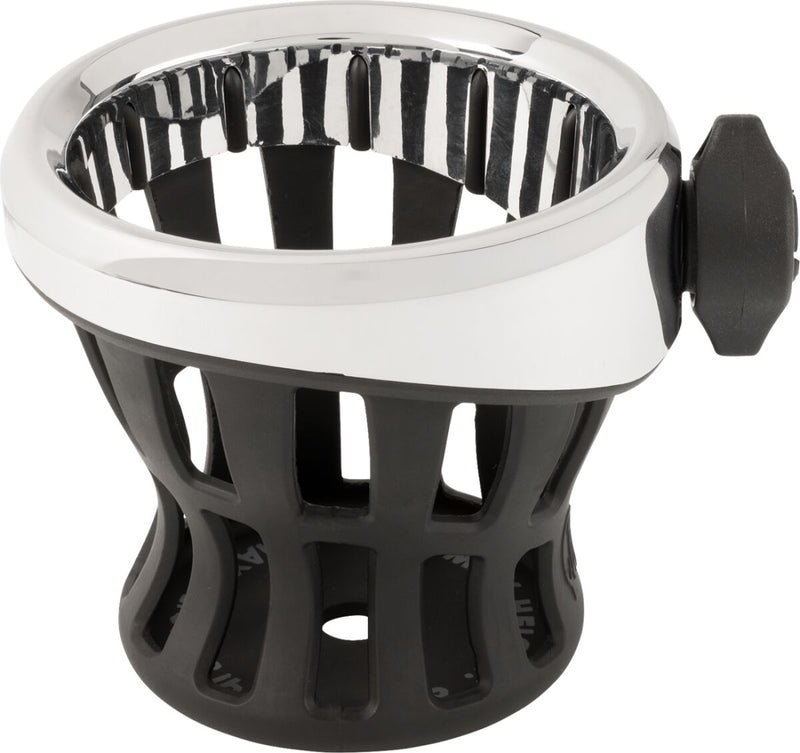 Ciro Gen 2 Drink Holder Black Chrome Silver Universal Aluminium Plastic Kit