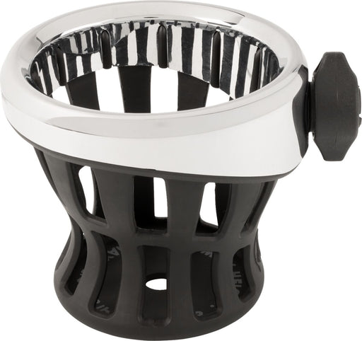 Ciro Gen 2 Drink Holder Black Chrome Silver Universal Aluminium Plastic Kit