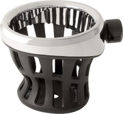 Ciro Gen 2 Drink Holder for 1996-2013 Harley-Davidson Black Chrome Silver Standard Aluminium Plastic Kit