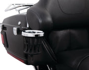 Ciro Gen 2 Drink Holder for 1996-2013 Harley-Davidson Black Chrome Silver Standard Aluminium Plastic Kit