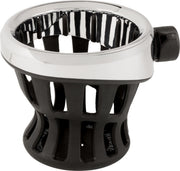 Ciro Gen 2 Drink Holder for 2014-2024 Harley-Davidson Black Chrome Silver Standard Aluminium Plastic Kit