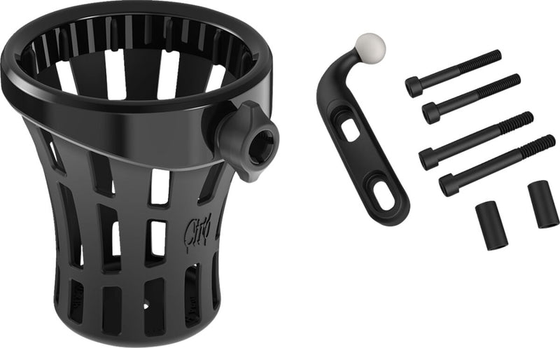Ciro Gen 2 Drink Holder Big Ass® Black Polished Standard Aluminium Plastic Kit
