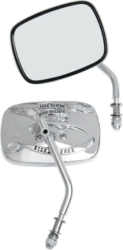 Drag Specialties Live To Ride Custom Mirrors