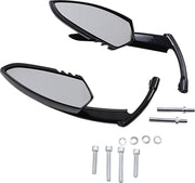 Kuryakyn Scythe Mirrors In Gloss Black