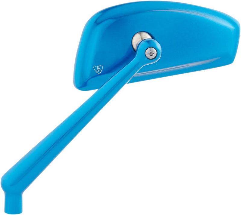 Arlen Ness Left Blue Anodised Teardrop Mirror