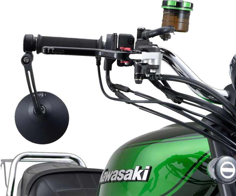 Daytona Aluminium Bar End Mirror Black Left Right Side View Each