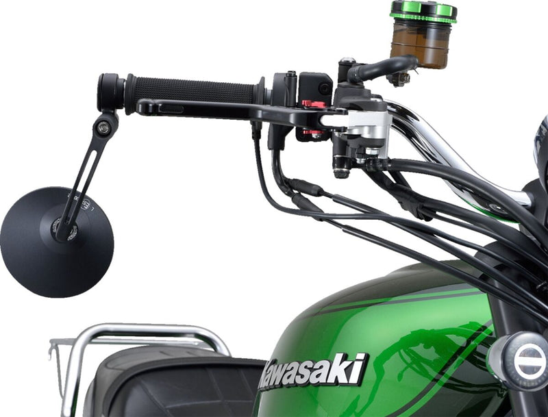 Daytona Aluminium Bar End Mirror Black Left Right Side View Each