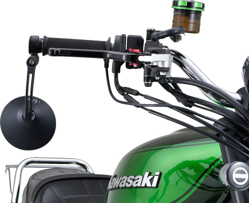 Daytona Aluminium Bar End Mirror Black Left Right Side View Each