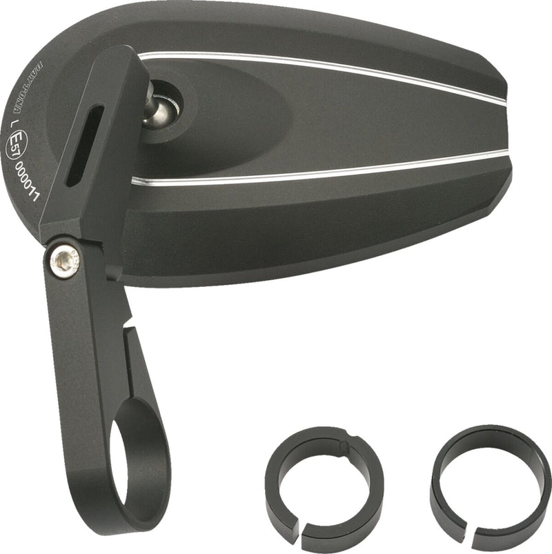 Daytona Bar End Mirror Black Side View Aluminium