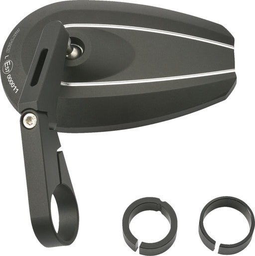 Daytona Bar End Mirror Black Side View Aluminium