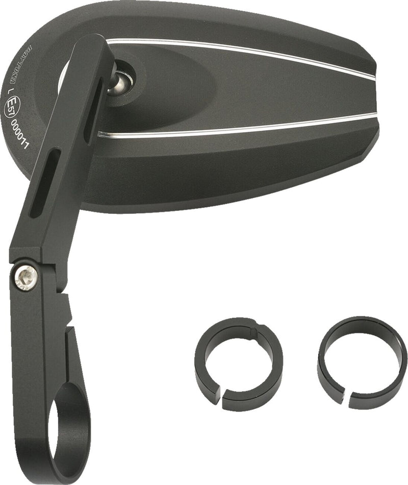 Daytona Bar End Mirror Black Side View Aluminium
