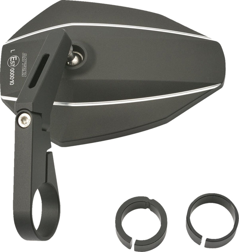 Daytona Bar End Mirror Black Side View Aluminium