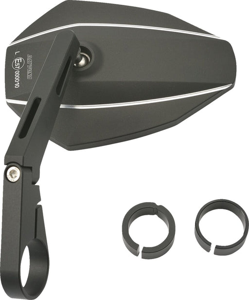 Daytona Bar End Mirror Black Side View Aluminium